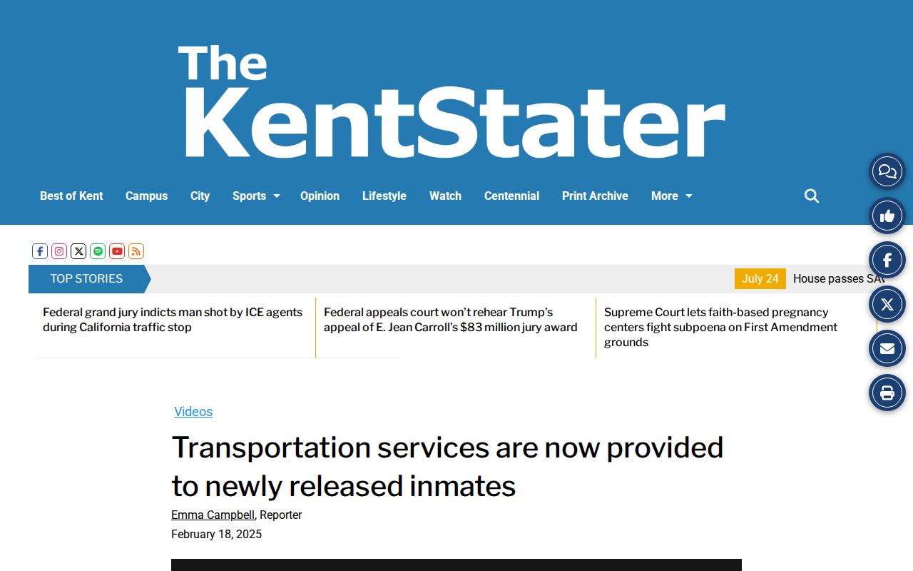 Portage County jail release transportation report