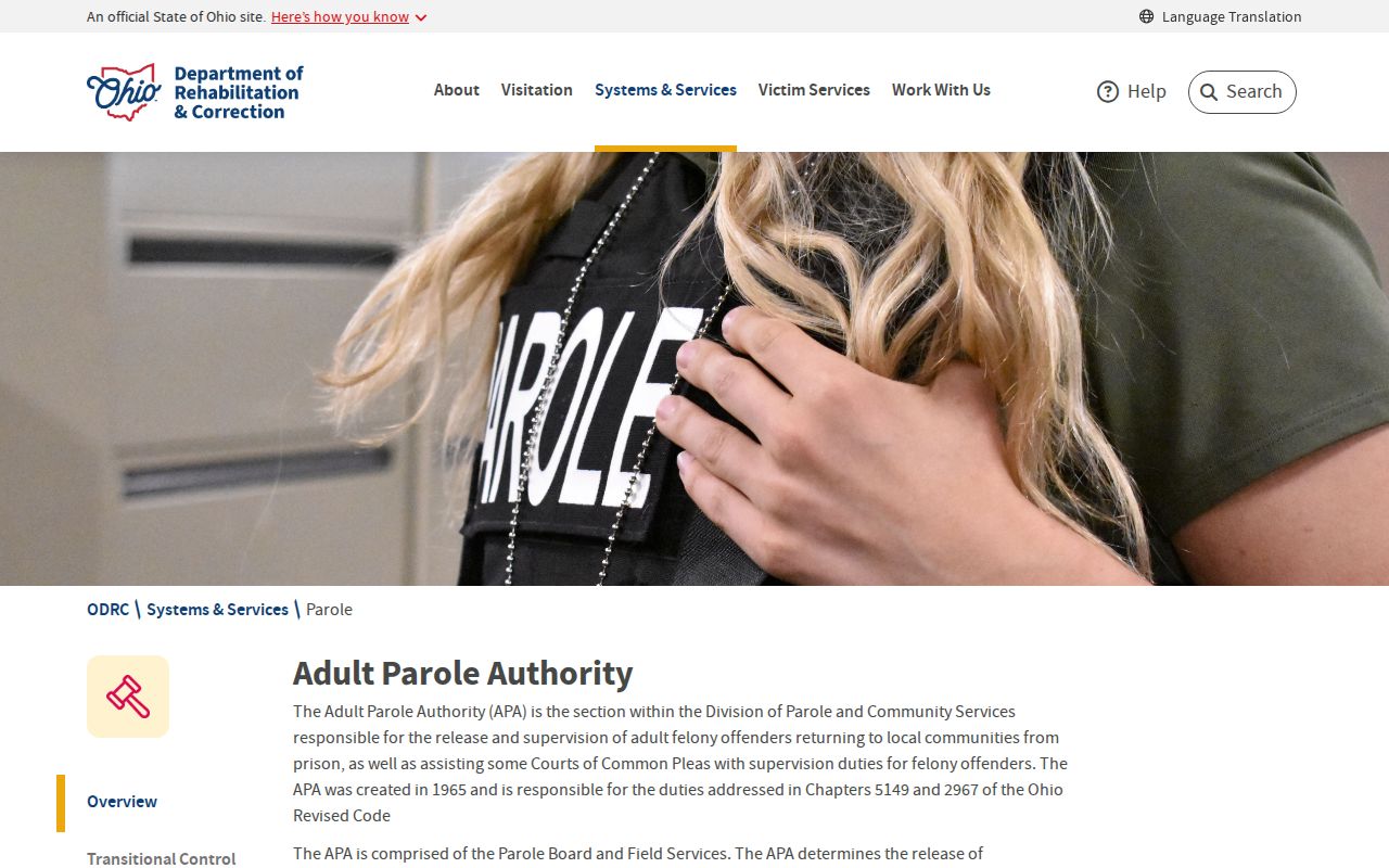 Ohio Adult Parole Authority information for Portage County parole supervision